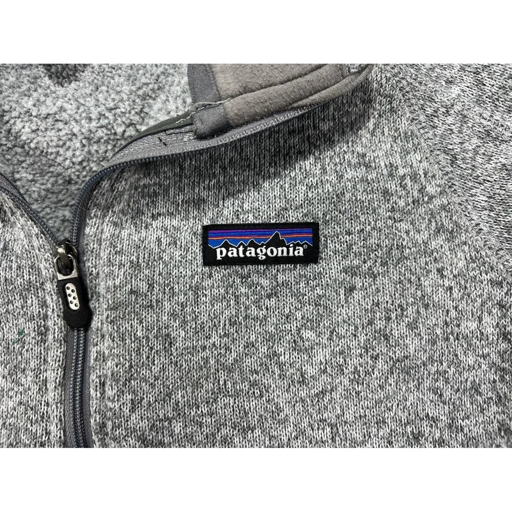 Patagonia Women's Med Better Sweater 1/4 Zip Pullover Big Sky Montana Gray 25618 - Picture 5 of 11